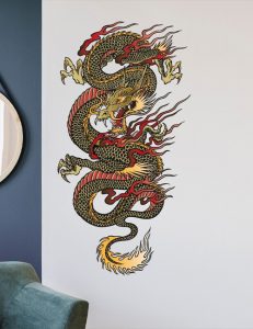 chinese dragon 3 | SL Printing Chinese dragon decal Asian wall art mythical creature sticker