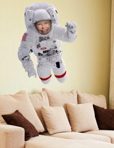 Astronaut wall sticker custom face space decal personalised NASA decor