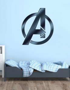 | SL Printing Marvel Avengers logo decal superhero wall art colour cutout sticker