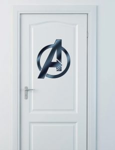 | SL Printing Marvel Avengers logo decal superhero wall art colour cutout sticker