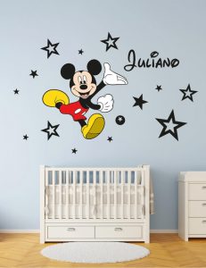 Mickey Mouse wall decal personalised kids sticker Disney nursery decor
