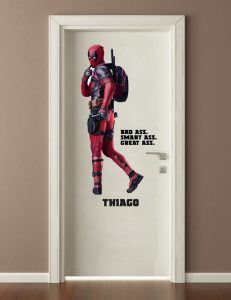 deadpool badass 2 | SL Printing Personalised Superhero Sticker Deadpool Decal